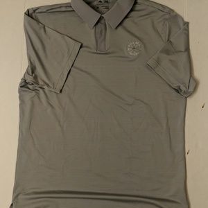 Adidas Men's Medium Climalite Golf Shirt Gray/Wht